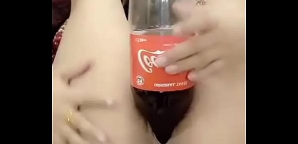  Big Bottle Fucking In Both Holes